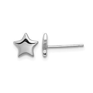 Sterling Silver Polished Star Post Earrings